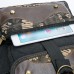 Универсальный рюкзак "Джинс" с надписями и вставками из экокожи цвет черный