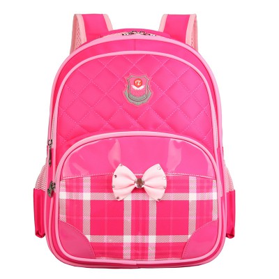 Школьный ранец розового цвета с бабочкой