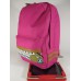 Стильный рюкзак розового цвета с контрастными вставками и орнаментом