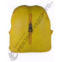 Рюкзак ярко-желтого цвета из экокожи 