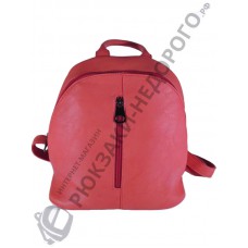 Рюкзак красного цвета (спелый арбуз) из экокожи 