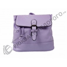 Рюкзак светло-фиолетового цвета из экокожи с застежкой