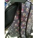 Рюкзак женский из ПВХ голубой с цветочным принтом 