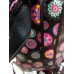 Рюкзак женский из ПВХ черный с орнаментом 