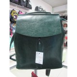 Сумка-рюкзак трансформер зеленый с молнией