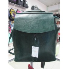 Сумка-рюкзак трансформер зеленый с молнией